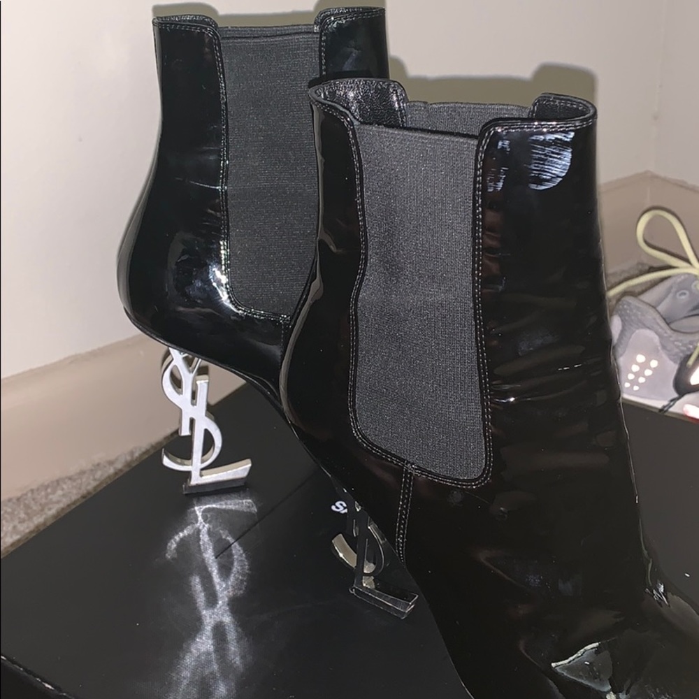 YSL Patent Leather Ankle Boots - Picture 2 of 5